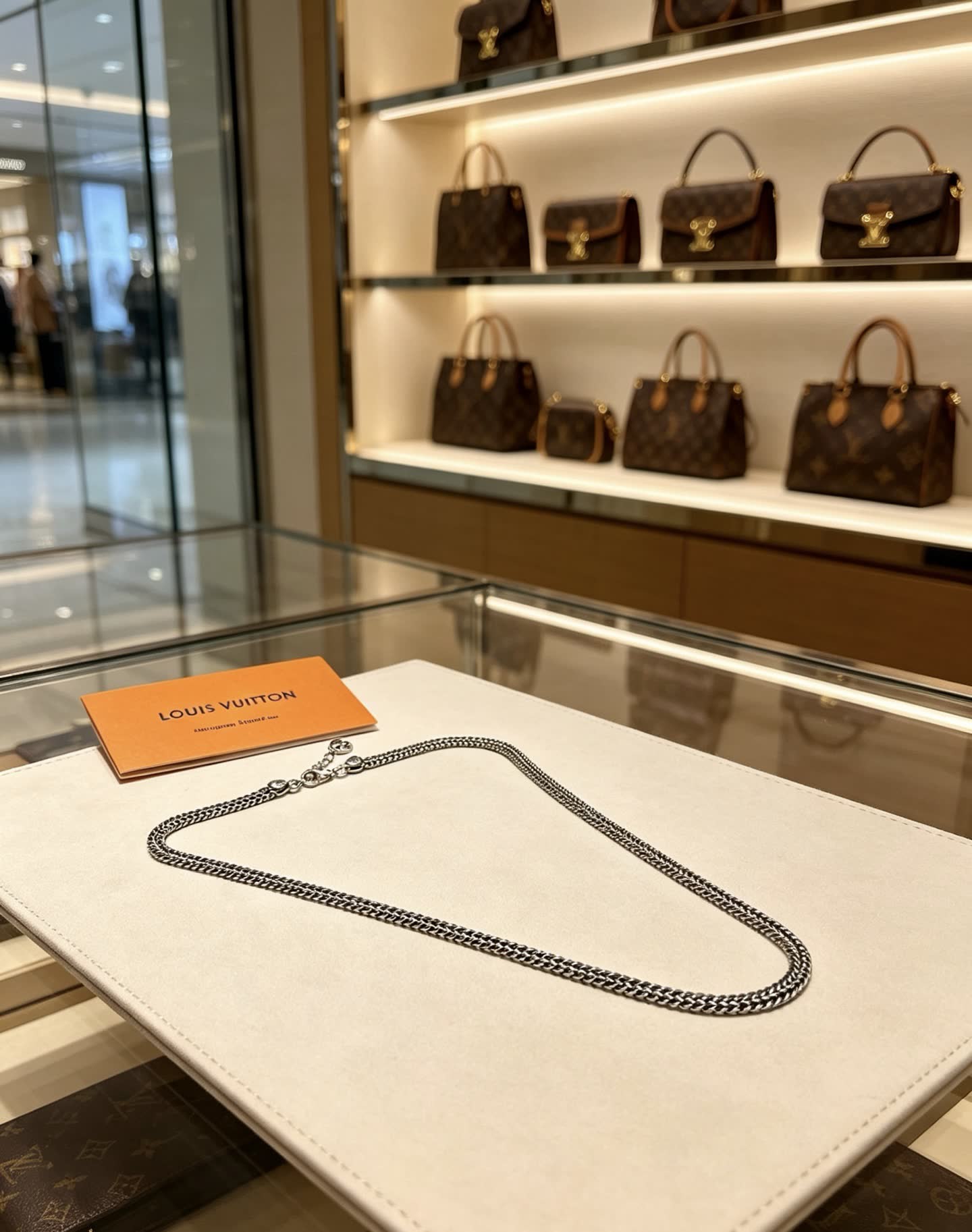 Louis Vuitton Silver Chain Necklace